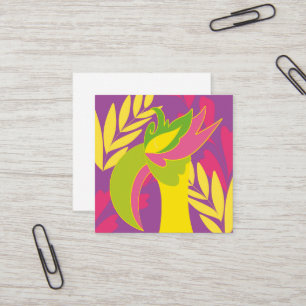 Cartão De Visita Quadrado pássaro