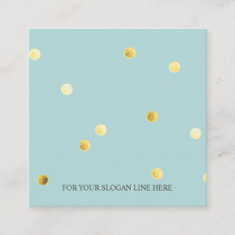 Cartão de visita quadrado Pastel Dourado do teste