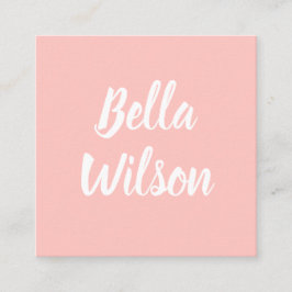 Cartão De Visita Quadrado Pastel minimalista moderno, simples e tenra tendên