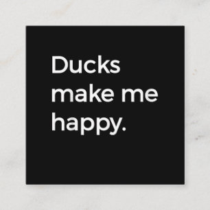 Cartão De Visita Quadrado Pato Amor Eu Amo Patos Pet Duck Farmer