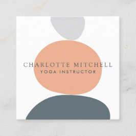 Cartão De Visita Quadrado Pedras modernas na zona Abstrato