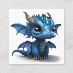 Cartão De Visita Quadrado Pequeno Dragão