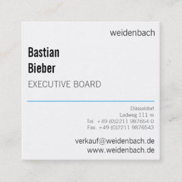 Cartão De Visita Quadrado Pequeno mas Negrito