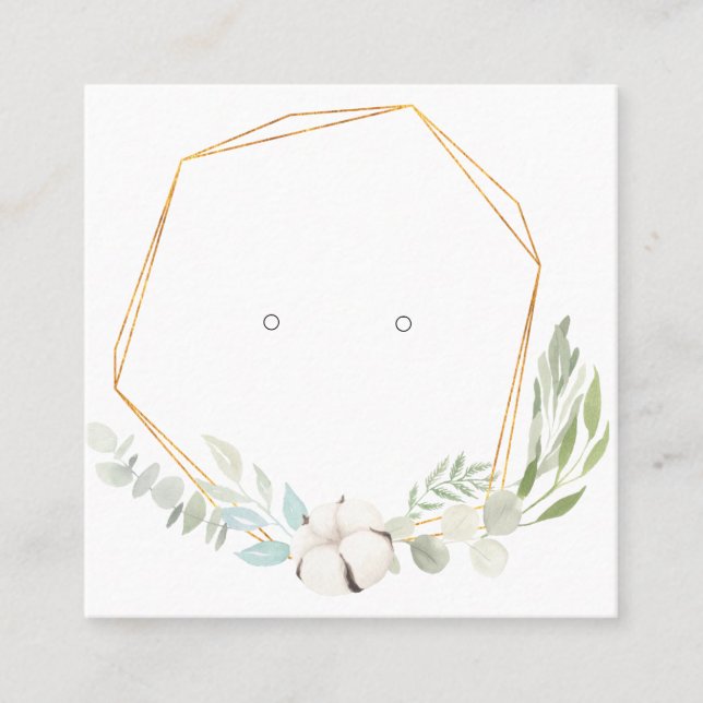 Cartão De Visita Quadrado Pequeno "Ouro" com placa de vídeo verde (Frente)