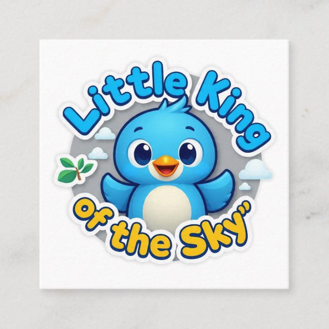 Cartão De Visita Quadrado Pequeno Rei do Céu (Frente)