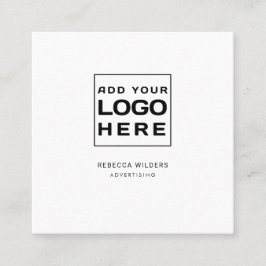 Cartão De Visita Quadrado Personalização minimalista do logotipo moderno