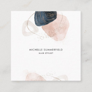 Cartão De Visita Quadrado Personalização Moderna do Terrível Marble