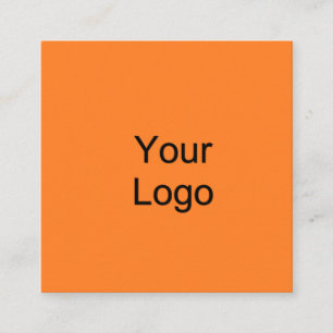 Cartão De Visita Quadrado Personalizado, Adicionar Logotipo, Laranja Sunny.