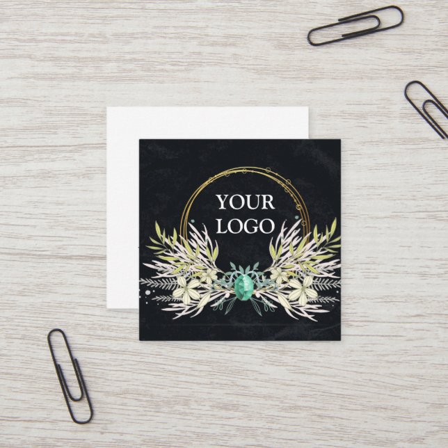 Cartão De Visita Quadrado Personalizado Personalizado Seu Próprio Logo (Frente/Verso In Situ)