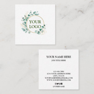 Cartão De Visita Quadrado Personalizado Personalizado Seu Próprio Logotipo Q