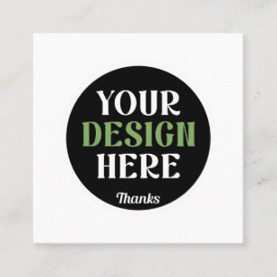 Cartão De Visita Quadrado personalizado, único, elegante e minimalista hersh