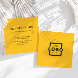 Cartão De Visita Quadrado Personalizar logotipo da empresa moderna corporaçã