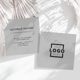 Cartão De Visita Quadrado Personalizar logotipo da empresa moderna corporaçã