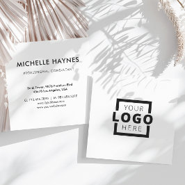 Cartão De Visita Quadrado Personalizar logotipo da empresa moderna corporaçã