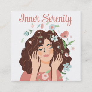 Cartão De Visita Quadrado Personalizar Salão de Cabelo bonito