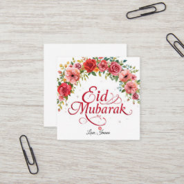 Cartão De Visita Quadrado Personalized Eid Mubarak Business card