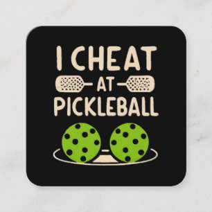 Cartão De Visita Quadrado Pickleball Engraçado