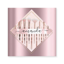 Pincéis de logotipo do artista de maquilhagem prof