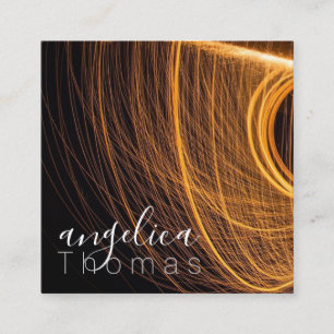 Cartão De Visita Quadrado Pintura Abstrato  Expressivo