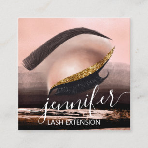 Cartão De Visita Quadrado Pintura Artista de Maturação de Extensão Eyelas
