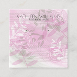 Cartão De Visita Quadrado Placa de apresentação de cor botânica floral moder