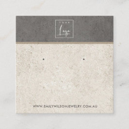 CARTÃO DE VISITA QUADRADO PLACA DE EXIBIÇÃO DE ESTUDO DE ESTUDO DE CINZA BRA