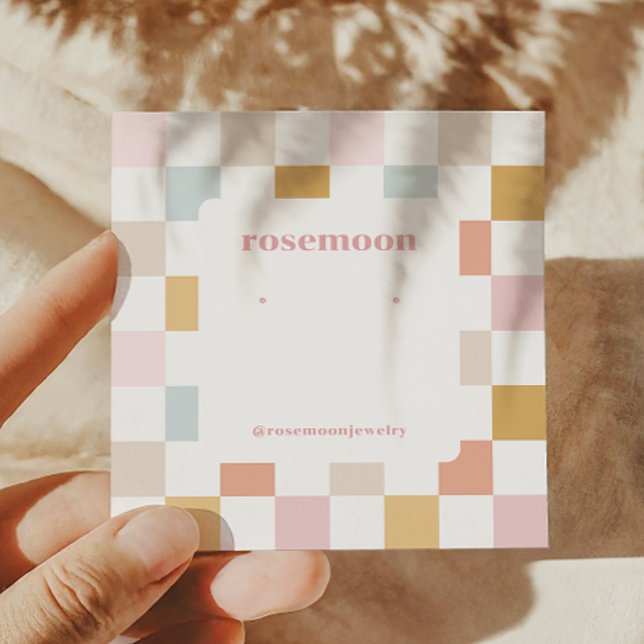 Cartão De Visita Quadrado Placa de exibição de gravação verificada (Criador carregado)