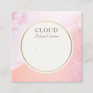 Cartão De Visita Quadrado Placa de Exibição de Joias de Costura Estudada de 