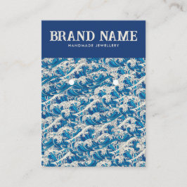 Cartão De Visita Quadrado Placa de Exibição de Leituras Ondas Modernas Retro