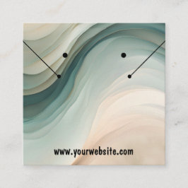 Cartão De Visita Quadrado Placa de Exibição de Ondas de Ondas Terrestres