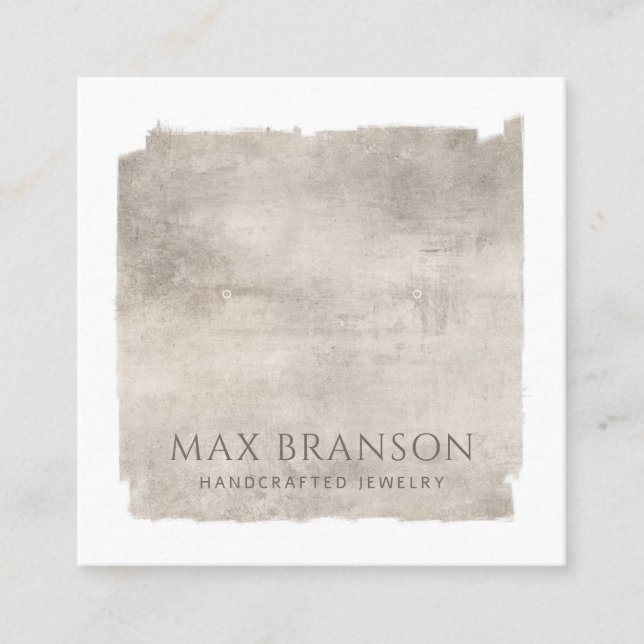 Cartão De Visita Quadrado Placa de Exibição de Orelha Moderna (Frente)