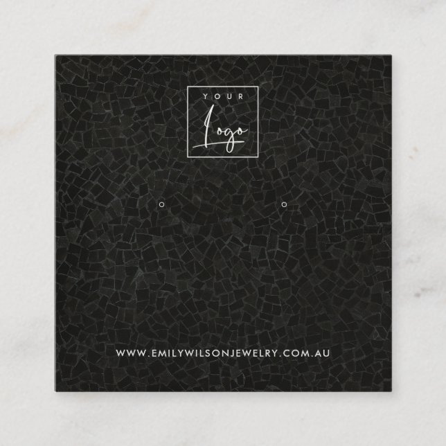 CARTÃO DE VISITA QUADRADO PLACA DE EXIBIÇÃO DE OUVIDO DO ESTUDO DE MOSAIC PR (Frente)