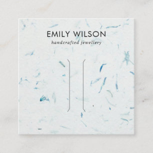 CARTÃO DE VISITA QUADRADO PLACA DE EXIBIÇÃO DE PAPEL DE PAPEL PETAL AQUA