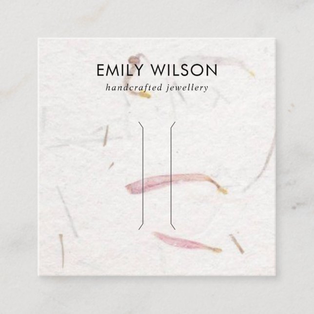 CARTÃO DE VISITA QUADRADO PLACA DE EXIBIÇÃO DE PAPEL DE PAPEL PRETO (Frente)