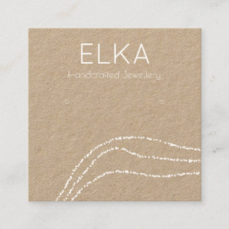 Cartão De Visita Quadrado Placa de Exibição de Pontos Brancos Quadrados do K