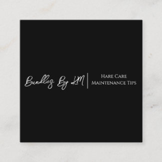 Cartão De Visita Quadrado Placa de manutenção do pacote Wig Hairstylist mini