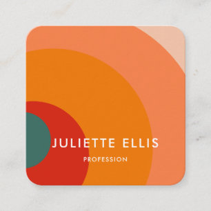 Cartão De Visita Quadrado Placa de Negócio Retroativa