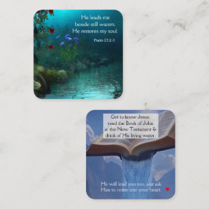 Cartão De Visita Quadrado Placa de Trato do Evangelho