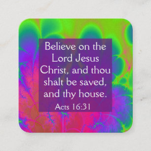 Cartão De Visita Quadrado Placa de Trato do Evangelho