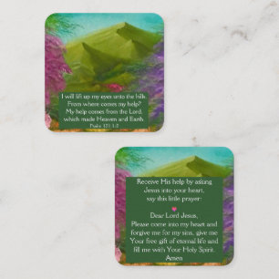 Cartão De Visita Quadrado Placa de Trato do Evangelho