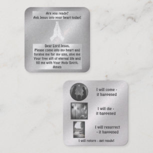 Cartão De Visita Quadrado Placa de Trato do Evangelho