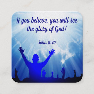 Cartão De Visita Quadrado Placa de Trato do Evangelho