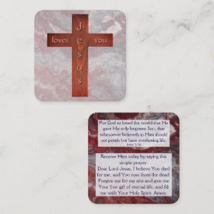 Cartão De Visita Quadrado Placa de Trato do Evangelho