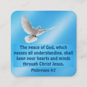 Cartão De Visita Quadrado Placa de Trato do Evangelho