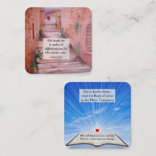 Cartão De Visita Quadrado Placa de Trato do Evangelho