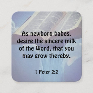 Cartão De Visita Quadrado Placa de Trato do Evangelho