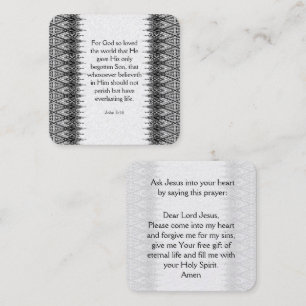 Cartão De Visita Quadrado Placa de Trato do Evangelho