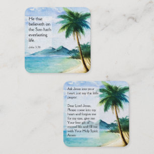 Cartão De Visita Quadrado Placa de Trato do Evangelho