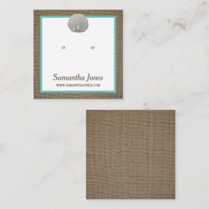 Cartão De Visita Quadrado Placa de vídeo de joalharia e dólar de areia