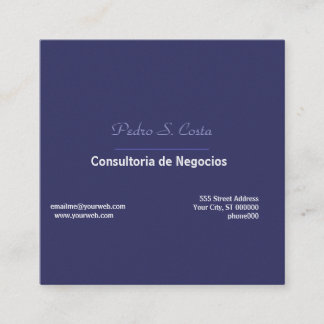 Cartão De Visita Quadrado Plain Simplicity Purple I Freelancer Unique Cool